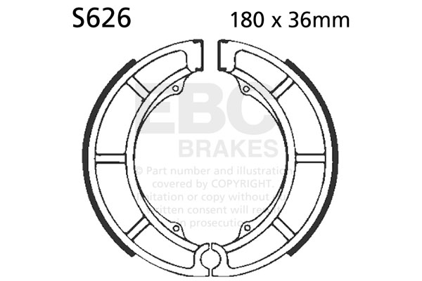 Brake shoe set EBC S626 including springs