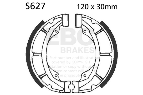 Brake shoe set EBC S627