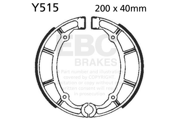 Brake shoe set EBC Y515 includings springs