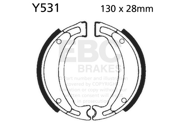 Brake shoe set EBC Y531 includings springs