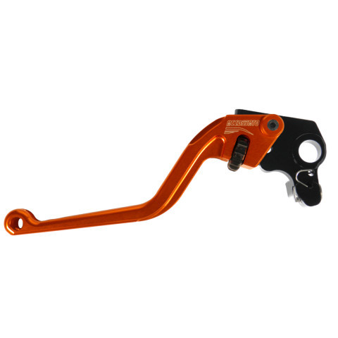 Clutch Lever ACCOSSATO ESC022 fixed CNC machined aluminium, orange