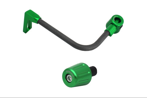 Lever guard in carbon + right end ACCOSSATO DE010 with black hose and joint left