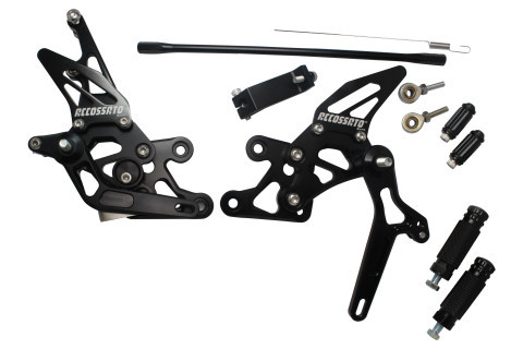 Adjustable Racing Street Rearsets ACCOSSATO FT085 aluminium