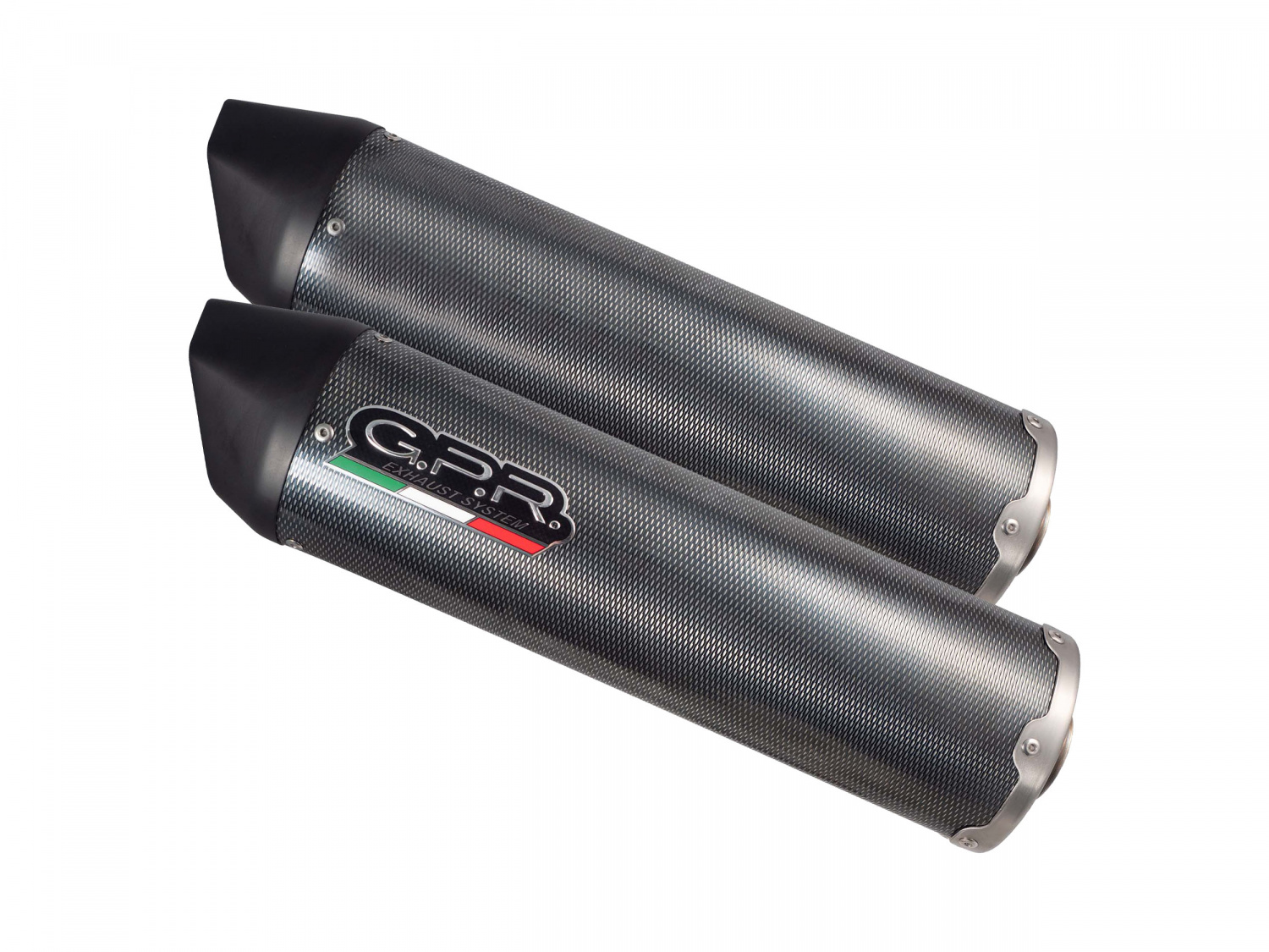 Dual bolt-on silencer GPR FURORE S.44.FUPO Matte Black including removable db killers