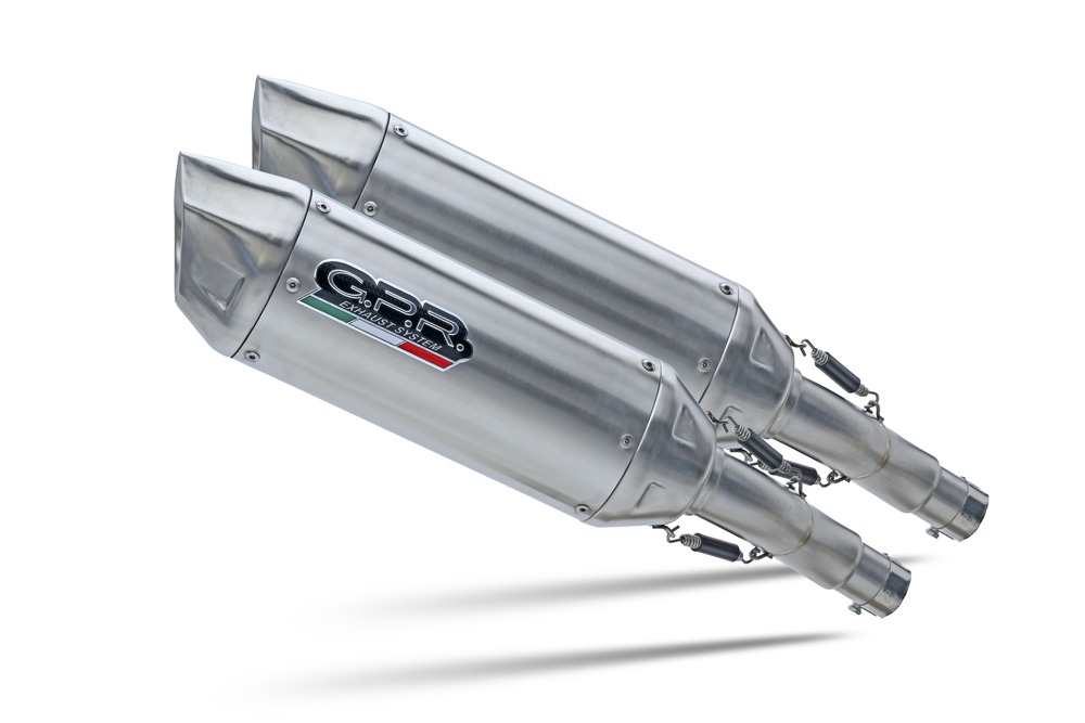 Dual slip-on exhaust GPR FURORE-X INOX T.75.FXSC Matte Black