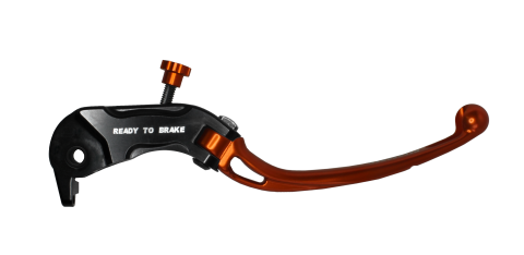 Brake lever folding ACCOSSATO LV030 in aluminium for brake master cylinder Ready To Brake orange