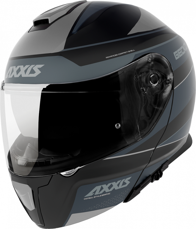 FLIP UP helmet AXXIS GECKO SV ABS consul b22 gloss gray XS