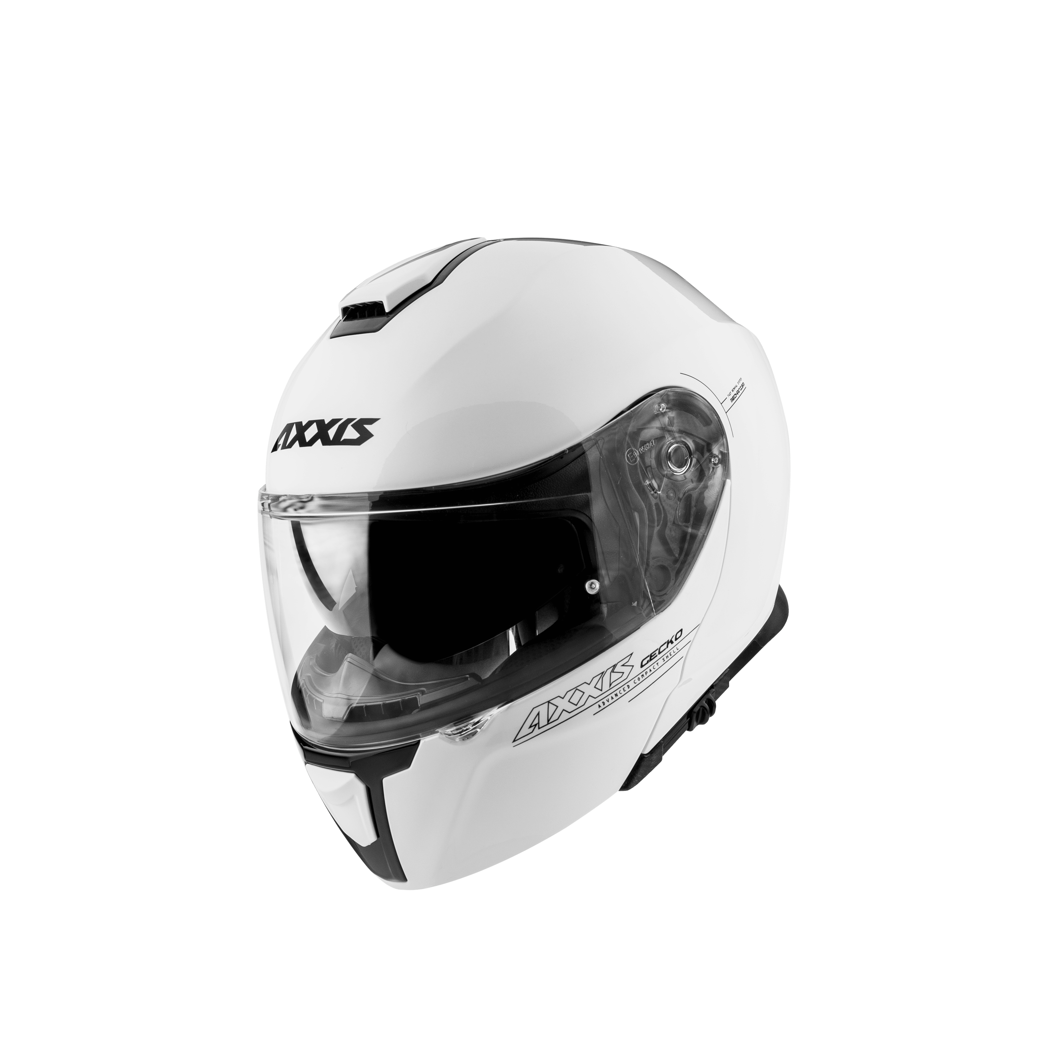 FLIP UP helmet AXXIS GECKO SV ABS solid white gloss XS