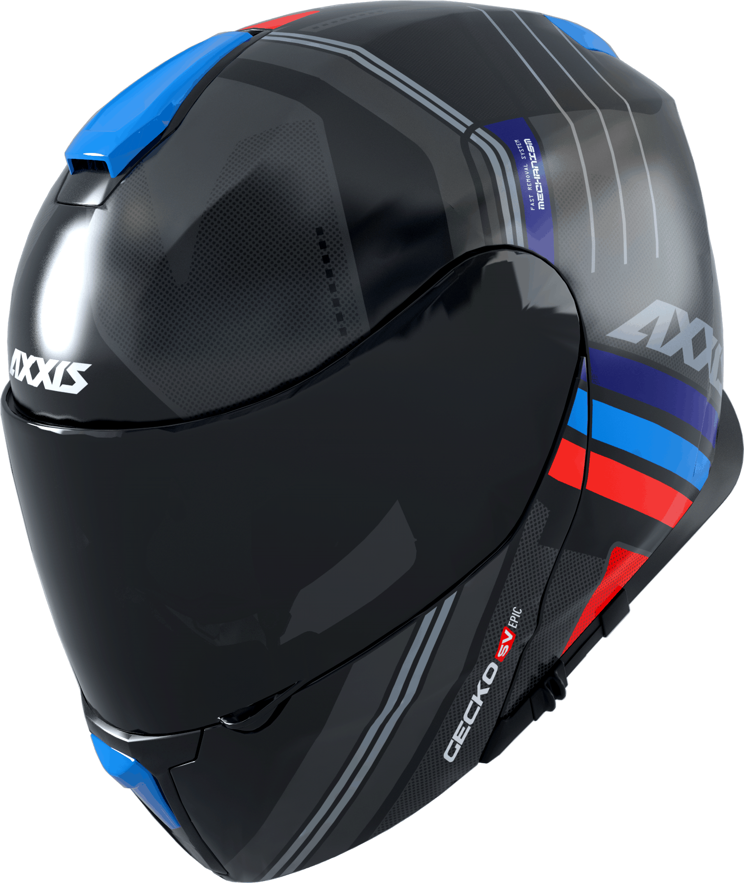 FLIP UP helmet AXXIS GECKO SV ABS epic b1 matt black XS