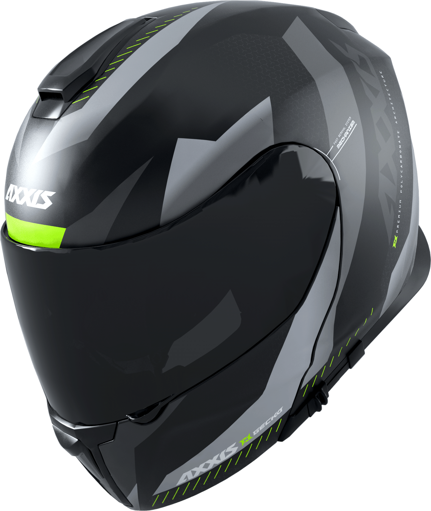 FLIP UP helmet AXXIS GECKO SV ABS shield b2 gloss grey M