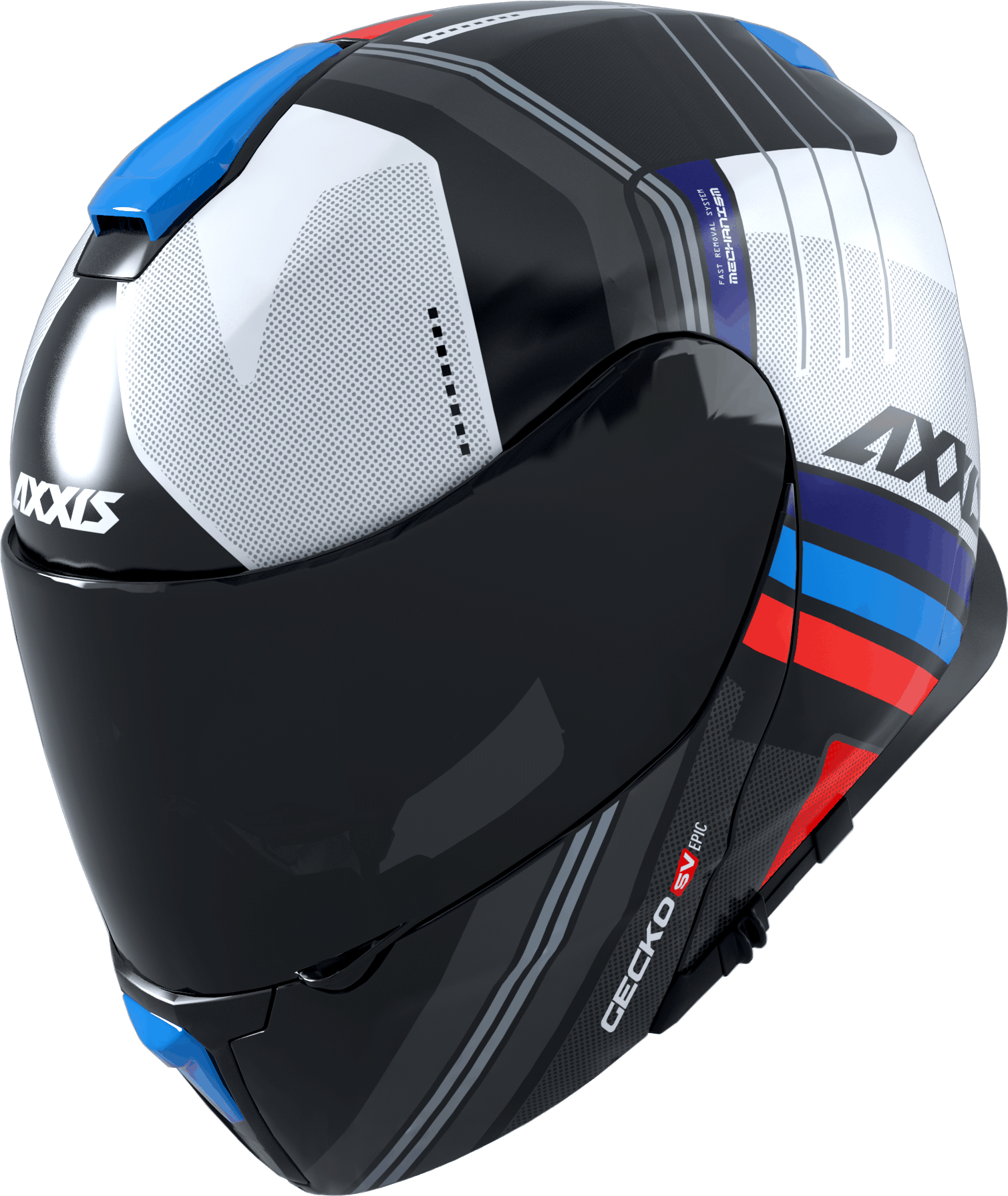 FLIP UP helmet AXXIS GECKO SV ABS epic b7 gloss blue XS