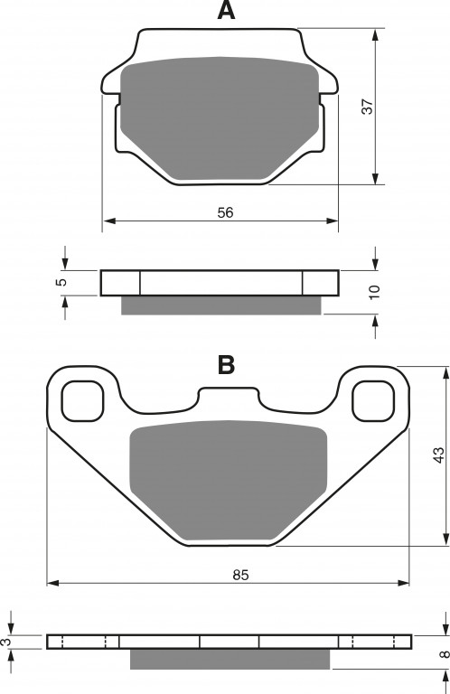 Disk pločice GOLDFREN 005 S33 OFF-ROAD REAR