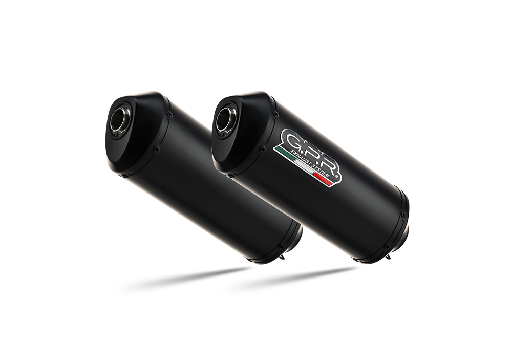 Dual slip-on exhaust GPR GHISA CAT.47.GHI Matte Black