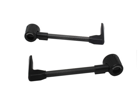 Lever guard ACCOSSATO DE008 with black hose and joint right + left , carbon