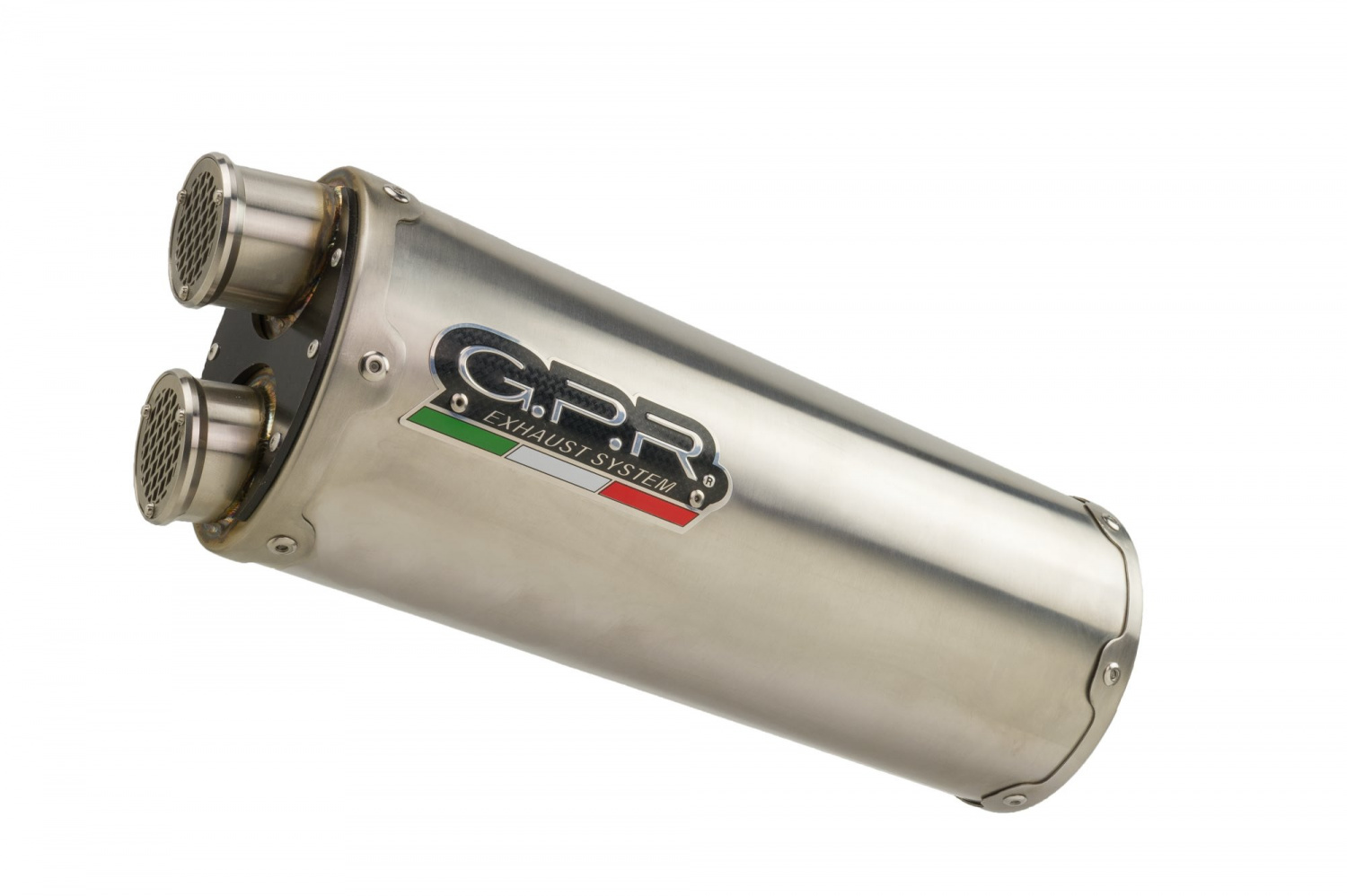 Slip-on exhaust GPR DUAL H.268.CAT.DUAL.IO Brushed Stainless steel