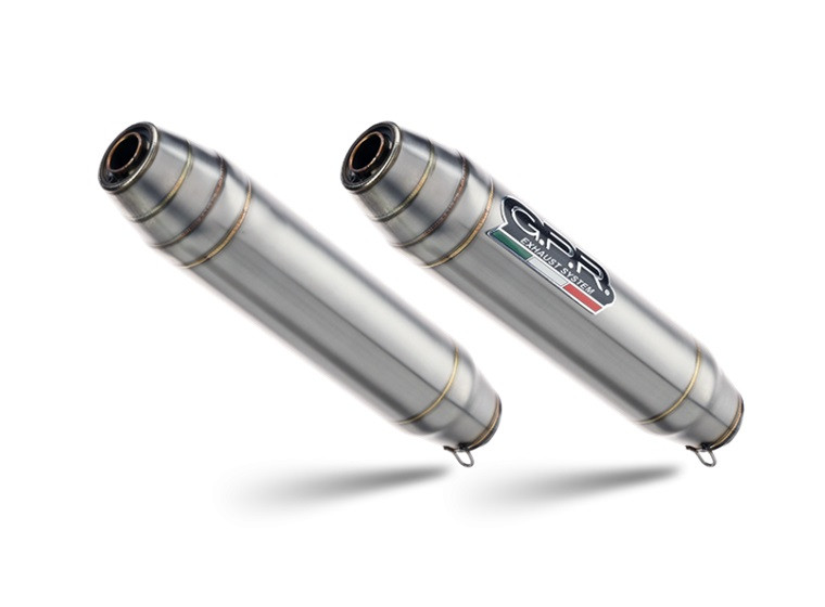 Dual slip-on exhaust GPR DEEPTONE T.41.DE Brushed Stainless steel