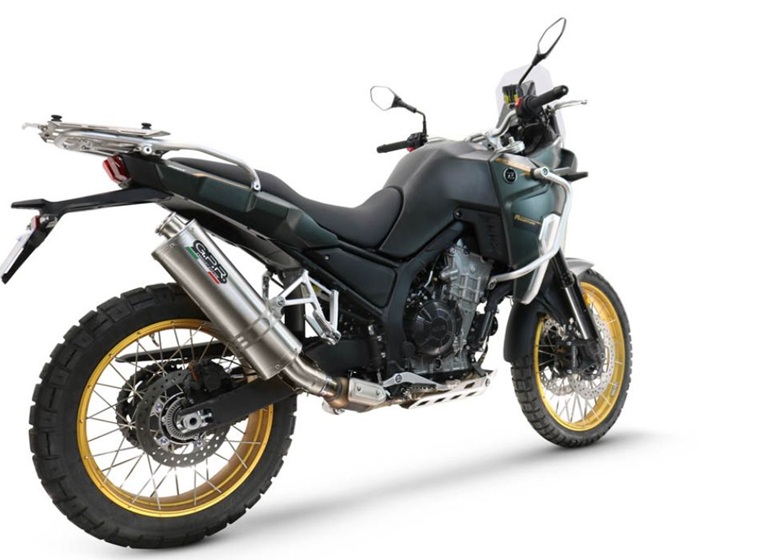 Slip-on exhaust GPR DUNE TRIOVALE TITANIO VO.9.DUNE Titanium including removable db killer and link pipe