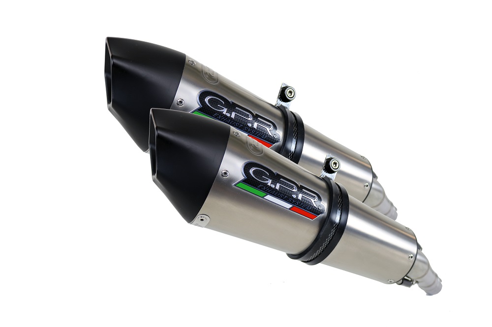 Dual slip-on exhaust GPR GPE ANN. Y.76.CAT.GPAN.TO Brushed Titanium including removable db killers, link pipes and catalysts