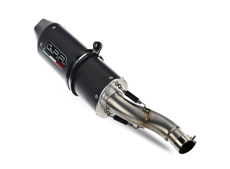 Slip-on exhaust GPR FURORE EVO4 NERO E5.KT.108.1.FNE4 Matte Black including removable db killer and link pipe