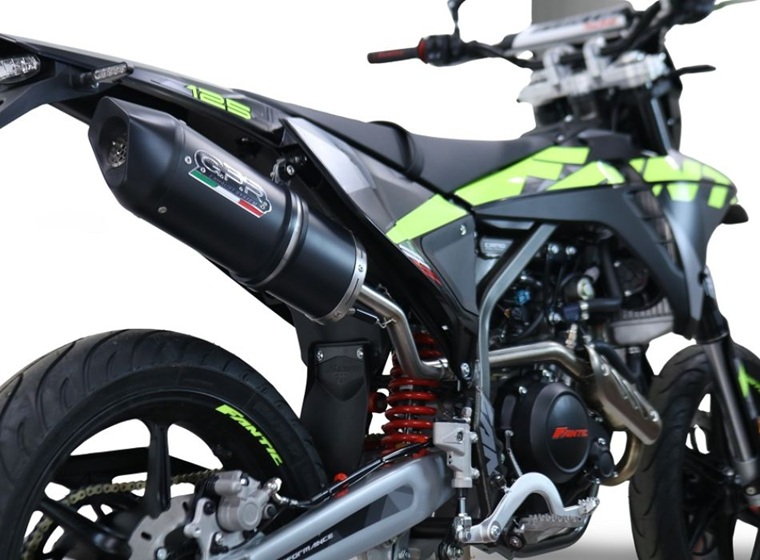 Slip-on exhaust GPR FURORE EVO4 NERO KT.100.2.FNE4 Matte Black including removable db killer and link pipe