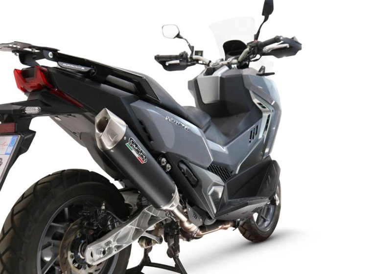 Slip-on exhaust GPR FURORE-X SCOOTER SCOM.69.FXSC Matte Black including removable db killer and link pipe