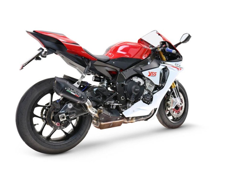 Slip-on exhaust GPR GP-REVO BLACK TITANIUM Y.199.GPRBLTIT Titanium Matte Black including removable db killer and link pipe