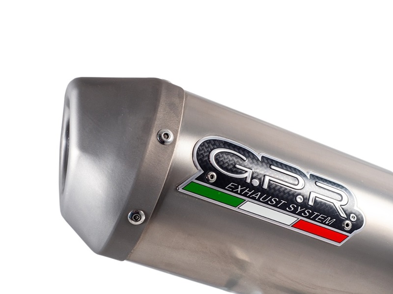 Slip-on exhaust GPR PENTACROSS INOX ATV.49.PENIO Brushed Stainless steel including removable db killer and link pipe