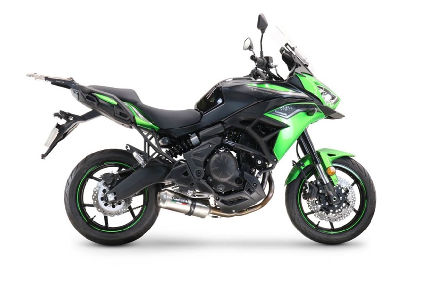 Slip-on exhaust GPR SATINOX KOV.2.SAT Brushed Stainless steel including removable db killer and link pipe