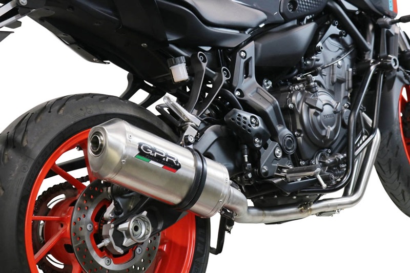 Dual slip-on exhaust GPR SATINOX K.121.CAT.SAT Brushed Stainless steel including removable db killers, link pipes and catalysts