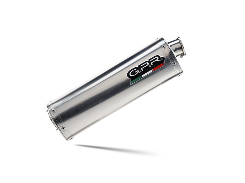Slip-on exhaust GPR TRIOVAL E4.H.241.TRI Polished Stainless Steel including removable db killer and link pipe