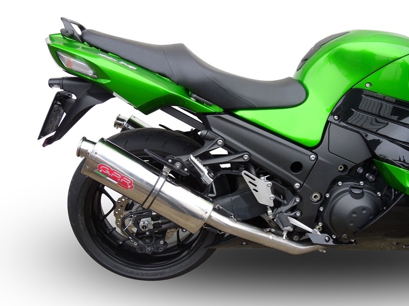 Dual slip-on exhaust GPR TRIOVAL K.148.CAT.TRI Polished Stainless Steel including removable db killers, link pipes and catalysts
