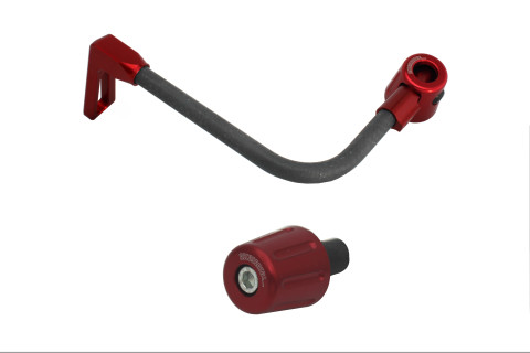 Lever guard in carbon + right end ACCOSSATO DE010 with black hose and joint left