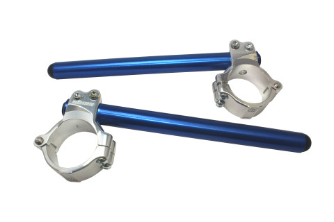 Pair of raised clip-on ACCOSSATO CP004 +10 mm 10 degrees inclination, blue