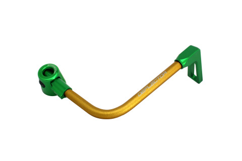Lever guard ACCOSSATO DE001 with gold hose and joint right, aluminium