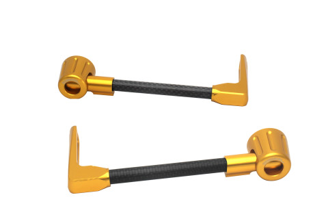 Lever guard ACCOSSATO DE008 with black hose and joint right + left , carbon