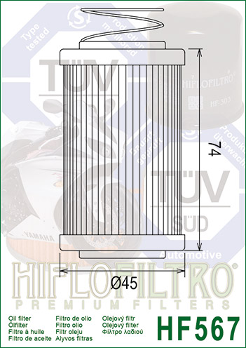 Filter ulja HIFLOFILTRO HF567