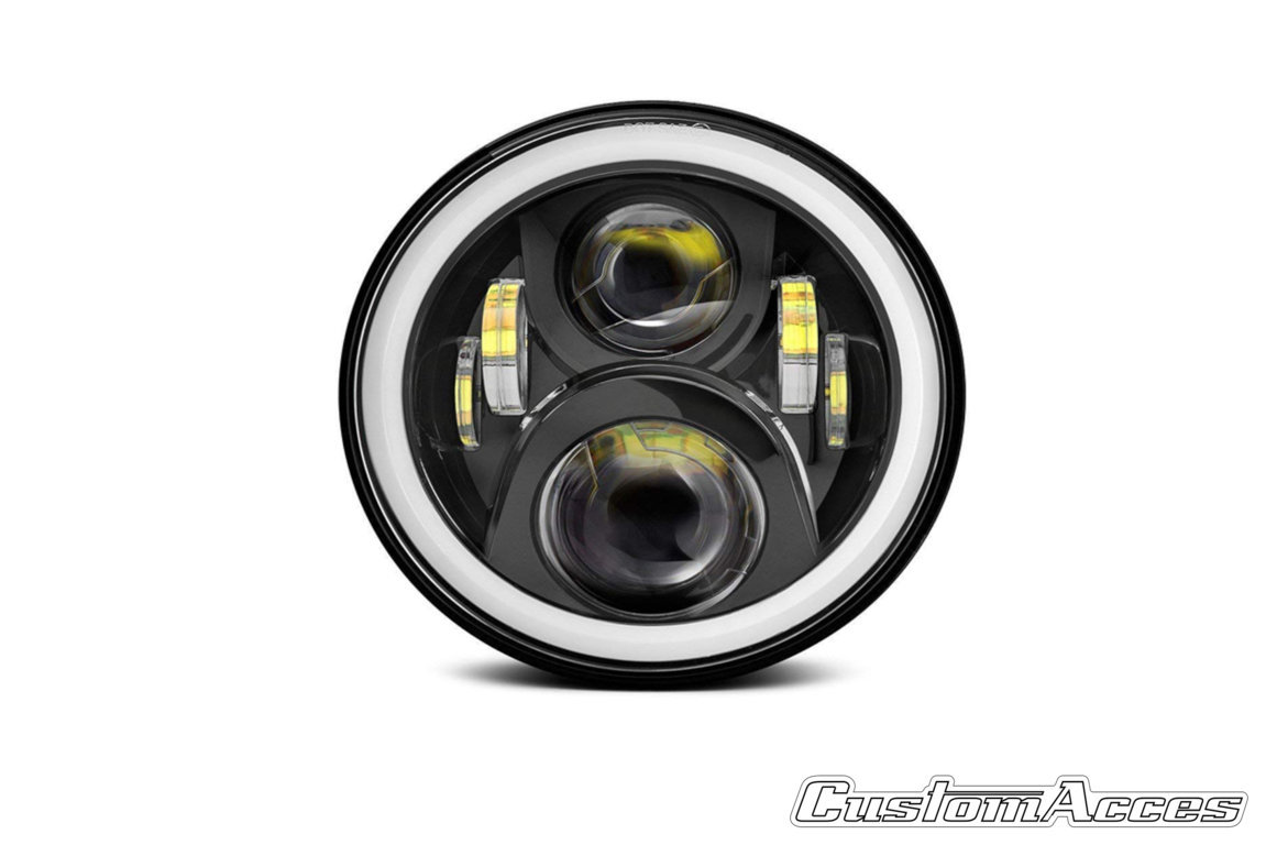Headlight CUSTOMACCES EVOLUTION HL0008N Crni