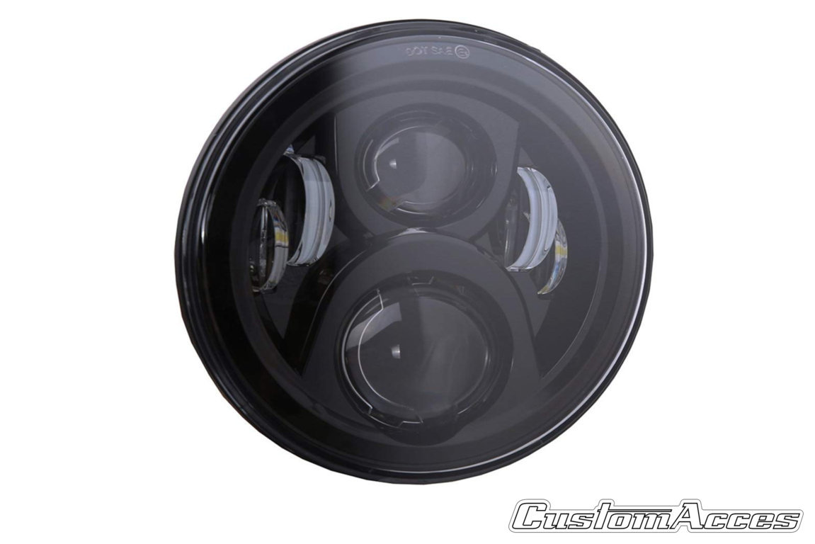 Headlight CUSTOMACCES EVOLUTION II HL0009N Crni
