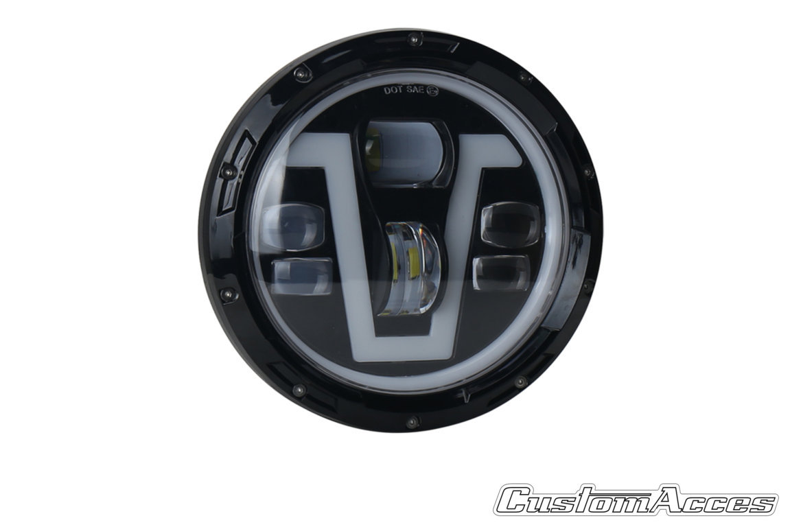 Headlight CUSTOMACCES VICTORY HL0011N Crni