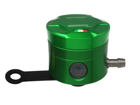 Brake fluid reservoir ACCOSSATO CNC-worked FU010 straight bracket included green