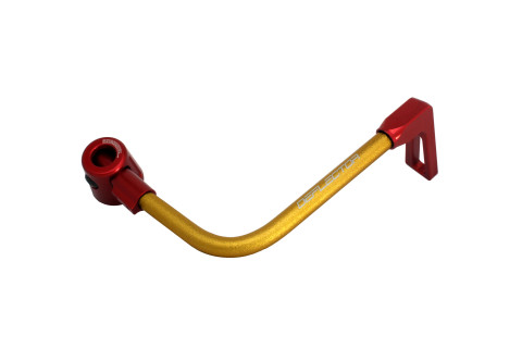 Lever guard ACCOSSATO DE001 with gold hose and joint right, aluminium