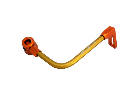 Lever guard ACCOSSATO DE001 with gold hose and joint right, aluminium
