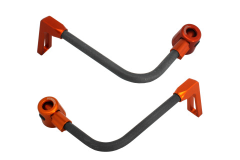 Lever guard ACCOSSATO DE008 with black hose and joint right + left , carbon