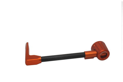Lever guard ACCOSSATO DE007 with black hose and joint left, carbon