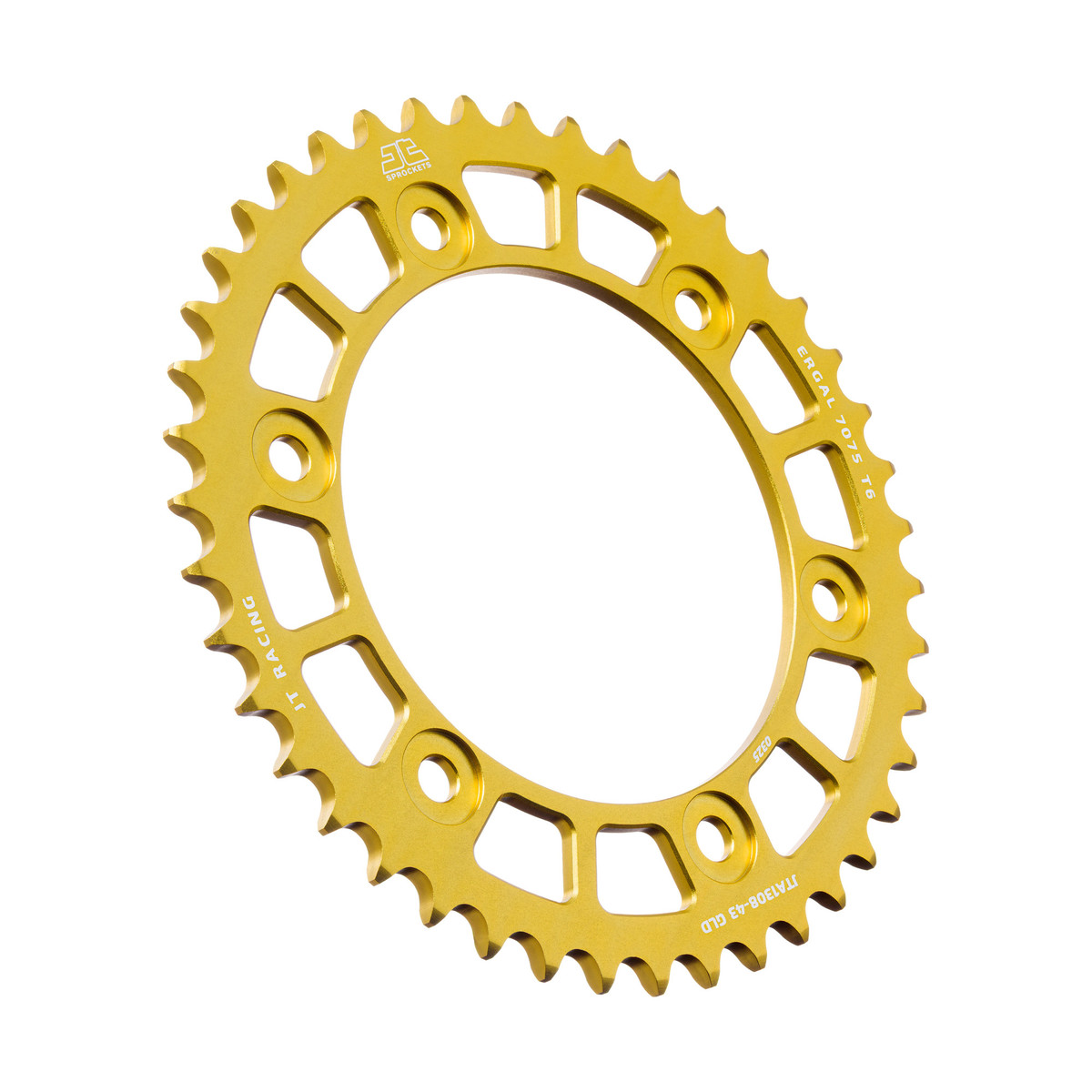 Rear ALU sprocket JT JTA 1308-43GLD 43T, 520 Zlat