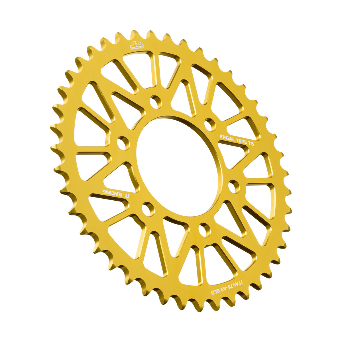 Rear ALU sprocket JT JTA 478-43GLD 43T, 520 Zlat