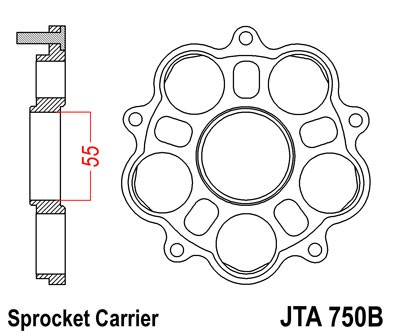 Sprocket carrier JT JTA 750B