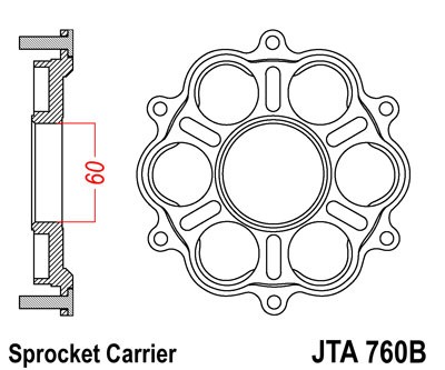 Sprocket carrier JT JTA 760B