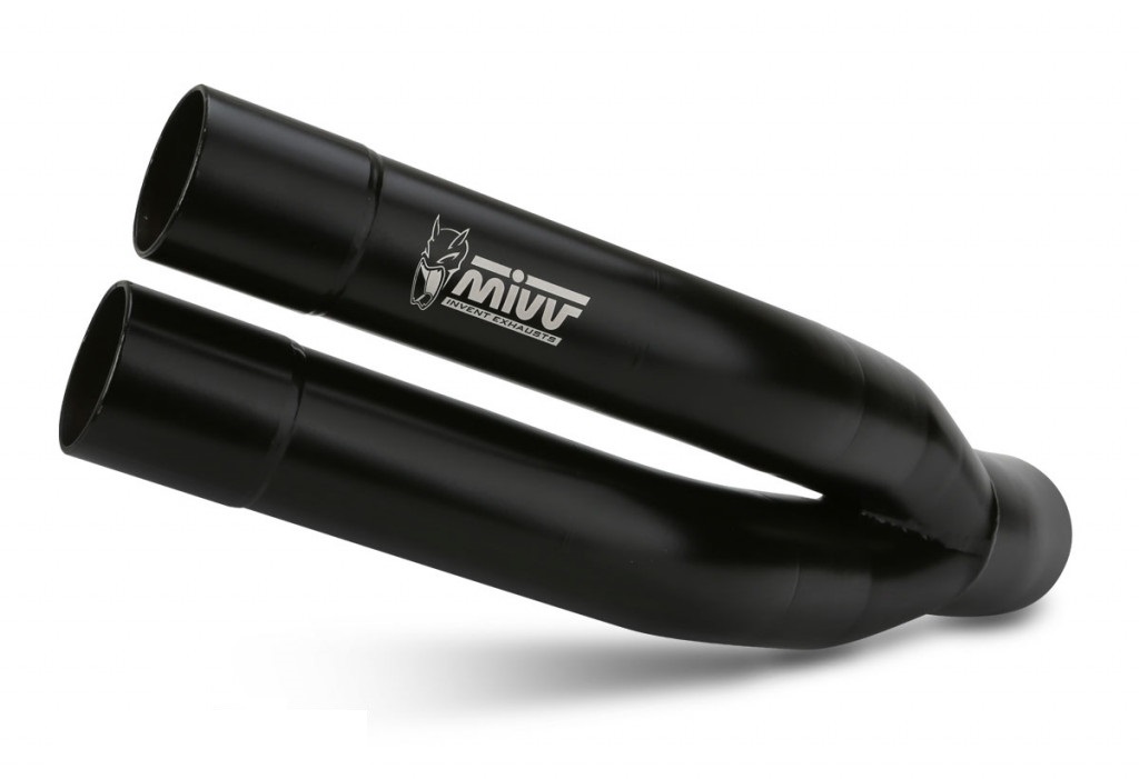Silencer MIVV DOUBLE GUN K.018.SDGB Steel black for KAWASAKI Z 750 / S 2007-2014