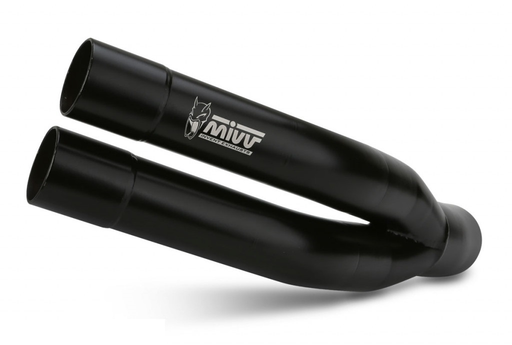 Silencer MIVV DOUBLE GUN K.045.LDGB Steel black for KAWASAKI Z 900 2017-2026